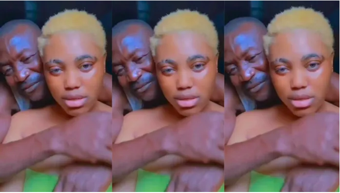 Cute Legon lady drops video of herself and 60-year-old boyfriend