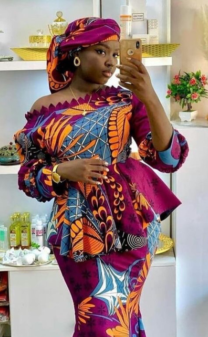 pictures of skirt and blouse ankara styles