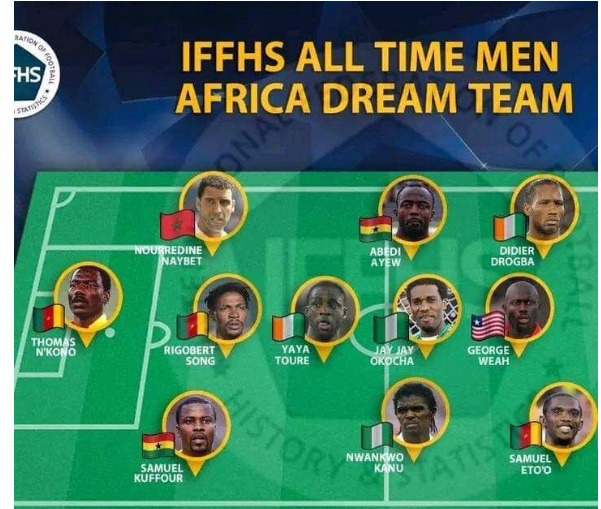 2 Ghanaian players appeared in the all time African best starting ...