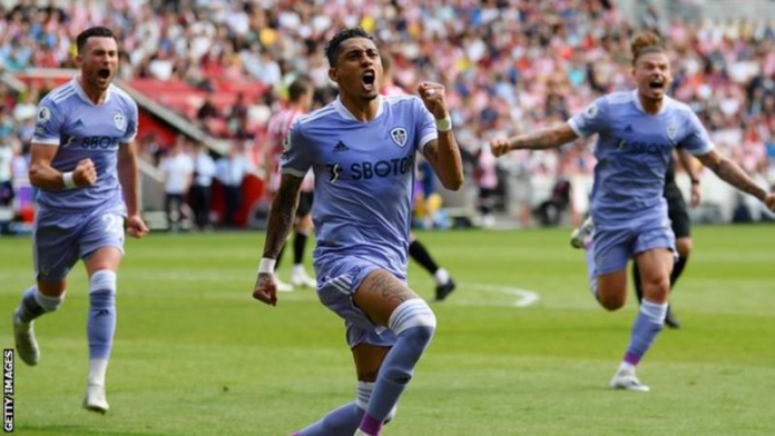 Raphinha scored the opener from the penalty spot in Leeds' final game of last season, when they won at Brentford to preserve their top-flight status