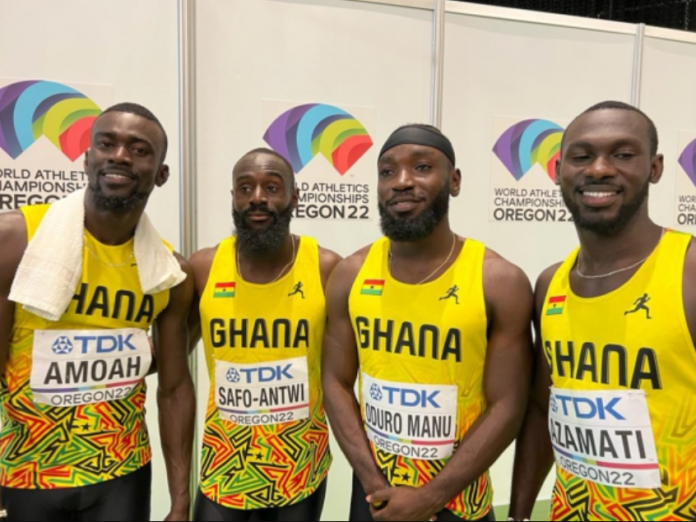 The quartet of Sean Sarfo-Antwi, Benjamin Azamti, Joseph Manu, and Joseph Paul Amoah reached the final of the world championships in Oregon.