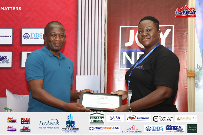 Ecobank-JoyNews Habitat Fair sponsors receive certificates of honour