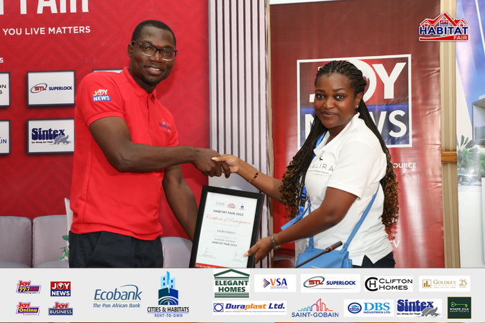 Ecobank-JoyNews Habitat Fair sponsors receive certificates of honour