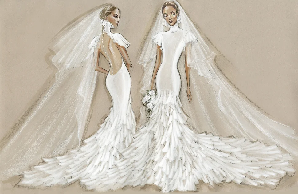 See Jennifer Lopez in her three unique wedding gowns