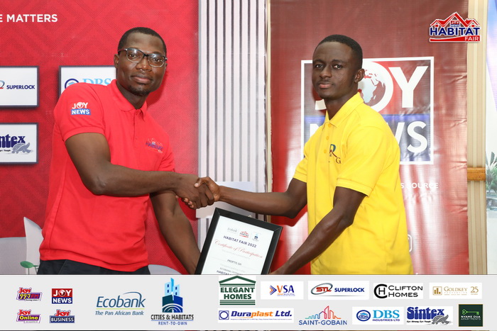 Ecobank-JoyNews Habitat Fair sponsors receive certificates of honour