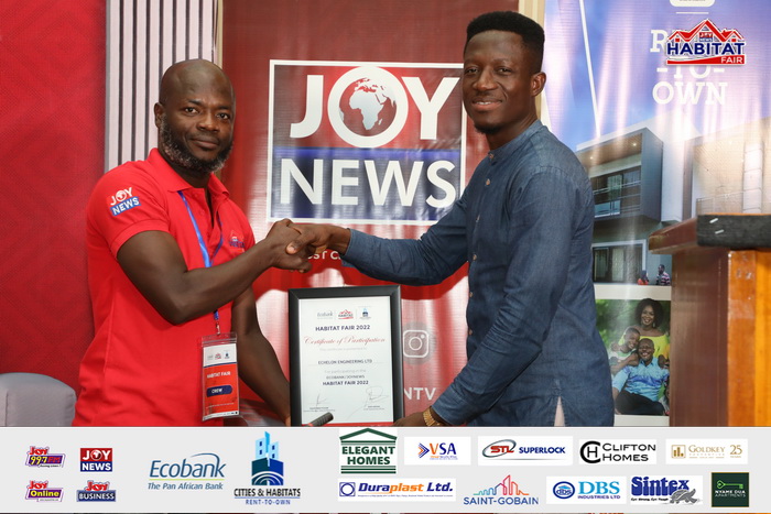 Ecobank-JoyNews Habitat Fair sponsors receive certificates of honour