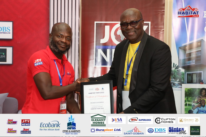 Ecobank-JoyNews Habitat Fair sponsors receive certificates of honour