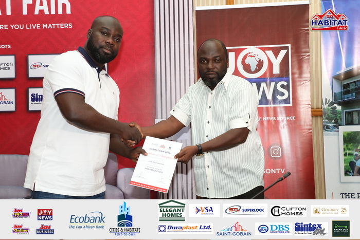 Ecobank-JoyNews Habitat Fair sponsors receive certificates of honour