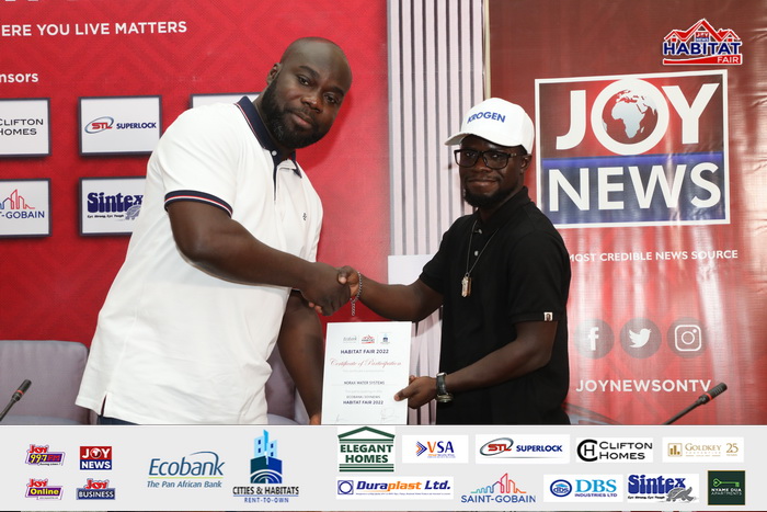 Ecobank-JoyNews Habitat Fair sponsors receive certificates of honour