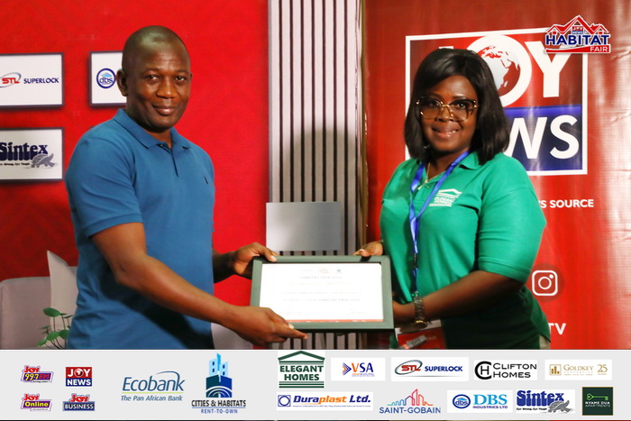 Ecobank-JoyNews Habitat Fair sponsors receive certificates of honour