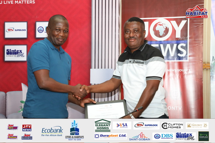 Ecobank-JoyNews Habitat Fair sponsors receive certificates of honour