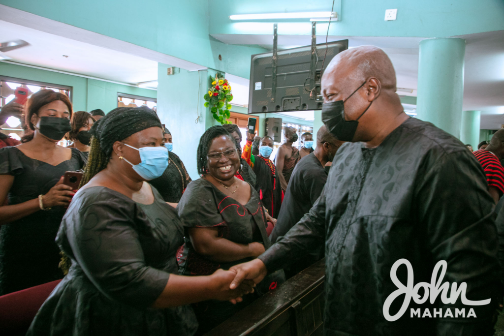 Photos: Mahama joins A.B Crentsil's family at memorial service