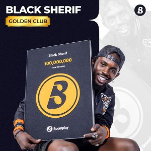 Black Sherif becomes first Ghanaian artiste to receive Boomplay Golden Plaque 