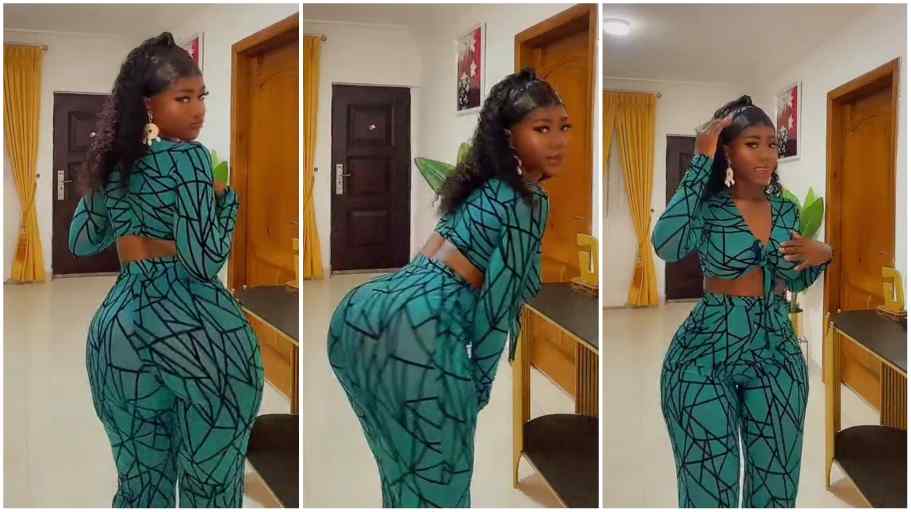 Curvy Tiktok Star Hajia Bintu Stuns Peeps With Wild Dance