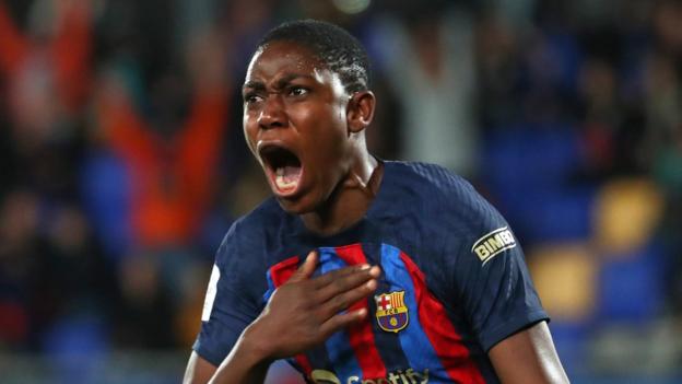 Oshoala hits hat-trick as Barca win 50th game in a row