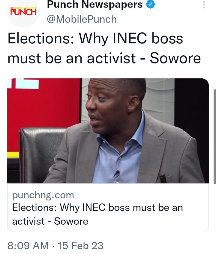 Today’s Headlines:Why INEC Boss Must Be An Activist-Sowore, Sport Varsity To Take Off Soon In Delta