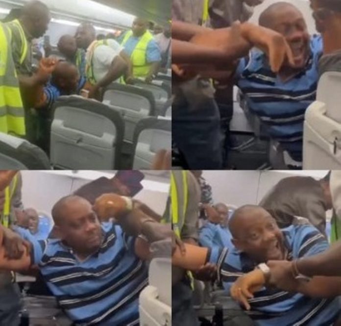 Man forcibly removed from plane for opposing Tinubu’s inauguration