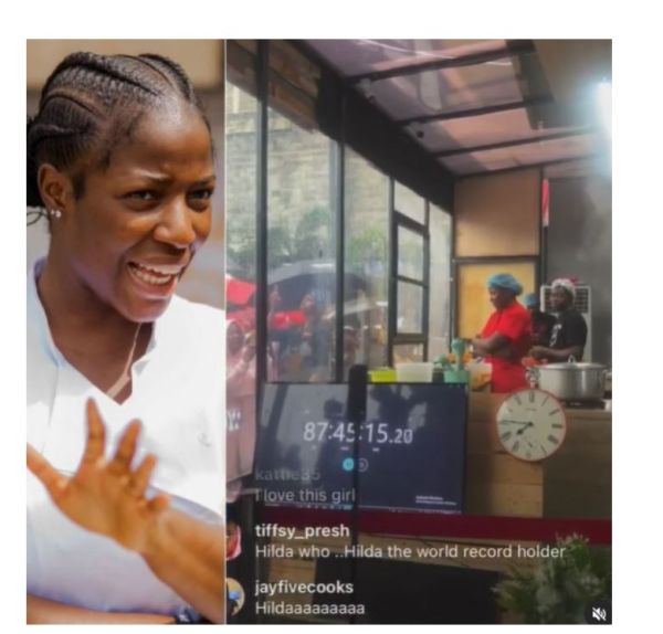 Beautiful Nigerian Chef, Hilda Bassey, Surpasses Guinness World Record For Longest Cooking Hours By An Individual (VIDEOS) | Social