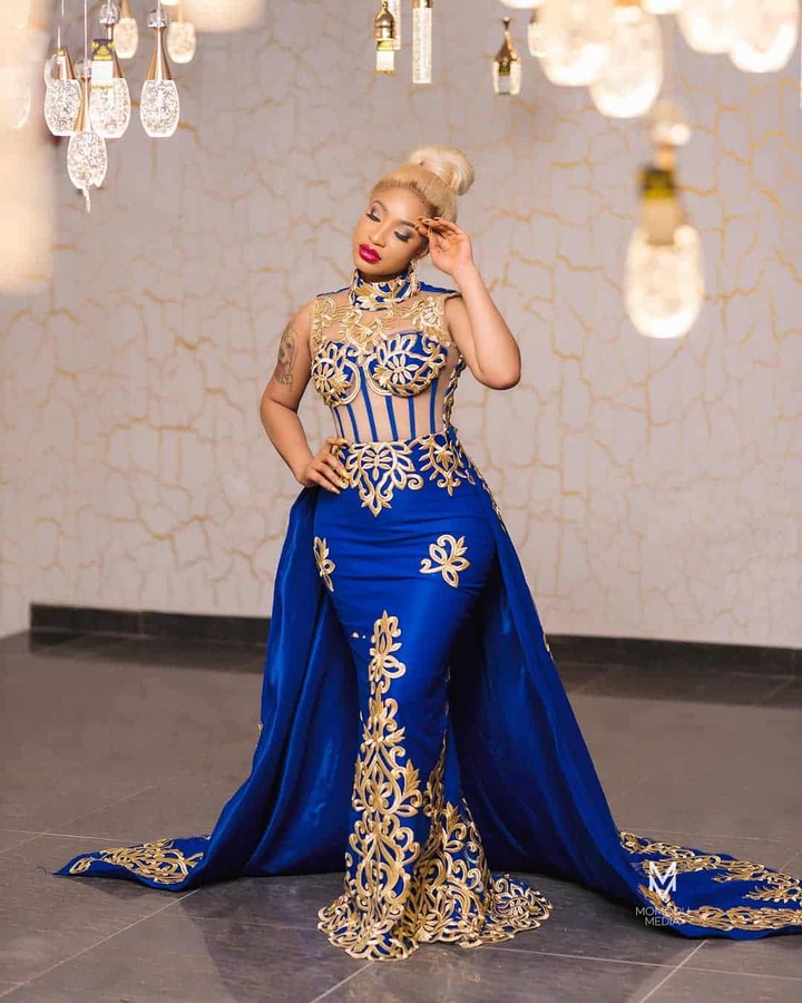 Ravishing lace dress styles by Tonto Dikeh that you can recreate as a  wedding guest 