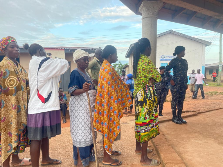 Assin North: Voters queue in tight bye-election [Photos]