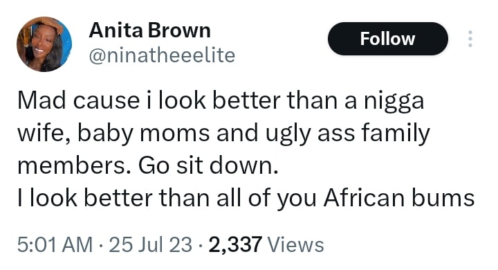 “I look better than her” Anita Brown resumes trolling Chioma, body shames her and African women (Video)