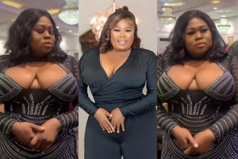 Actress Kemity mocked as she flaunts her banging body at an event (Video)