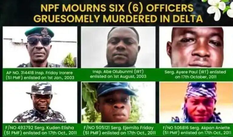 Police Nab Eight Over Murder Of Six Officers In Delta