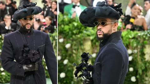 Getty Images Bad Bunny attends The 2024 Met Gala Celebrating "Sleeping Beauties: Reawakening Fashion" at The Metropolitan Museum of Art on May 06, 2024 in New York City