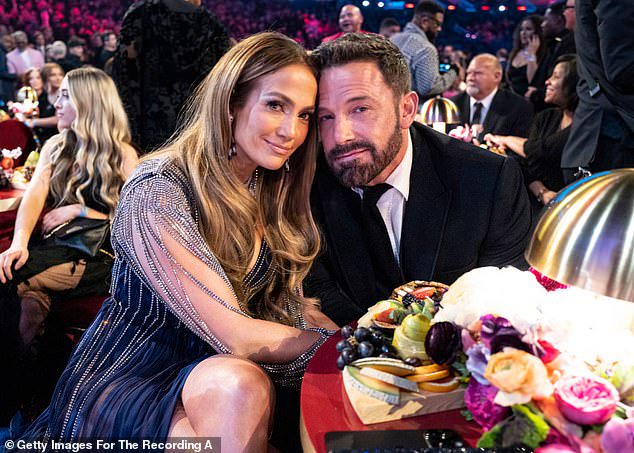 The 55-year-old actress filed for divorce from Ben Affleck on August 20, their two-year wedding anniversary following their lavish Georgia ceremony in 2022; pictured at the Grammys in February 2023