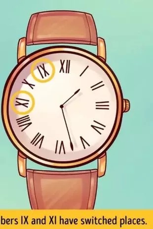 Only 1 percent of people can find the mistake in this watch face in less than 11 seconds