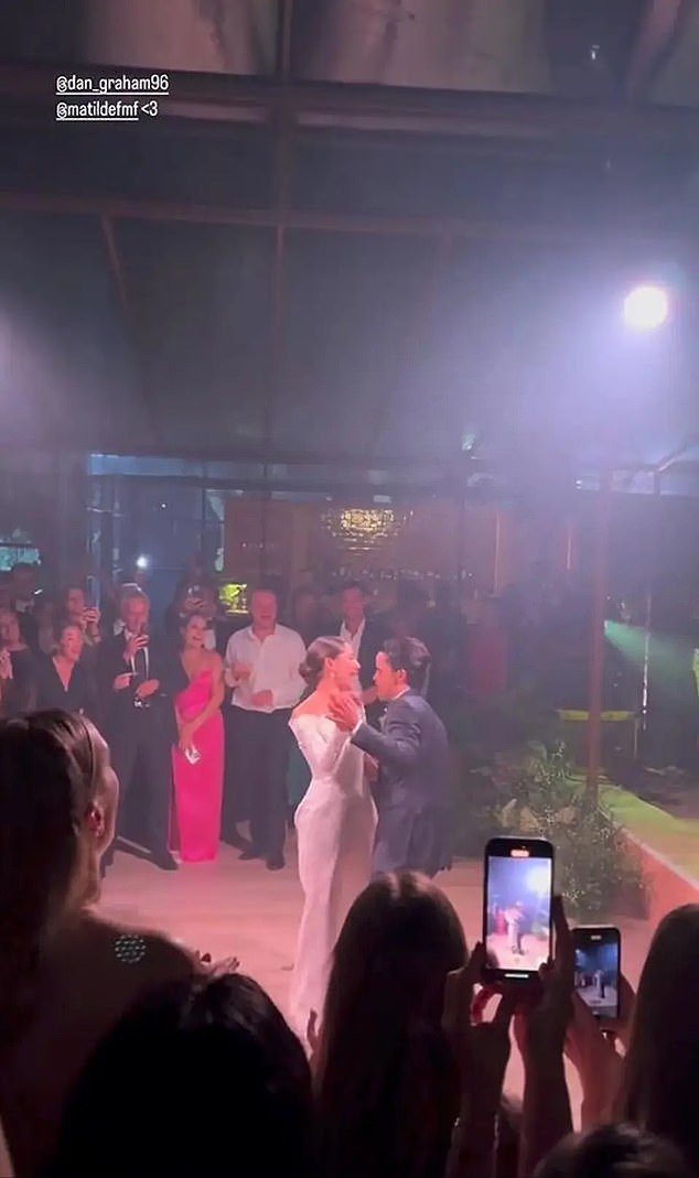 The couple's loved ones took to their social medias to share glimpses into the lavish nuptials, with the pair seen sharing their first dance together as husband and wife