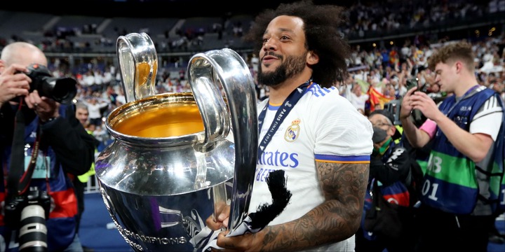 Marcelo with the Champions League trophy