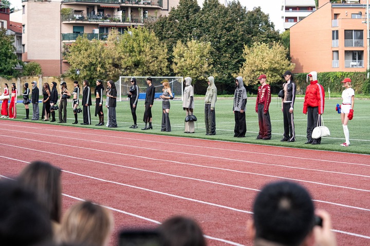 Models at the Avavav fashion show at Milan Fashion Week, Spring/Summer 2025