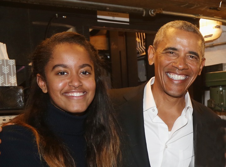 Malia and Barack Obama