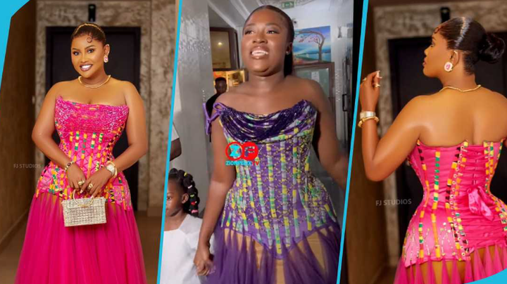 Fella Makafui copied Nana Ama McBrown’s outfit idea and wore a similar girdle outfit to an event.