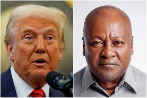 President Donald Trump and President John Dramani Mahama