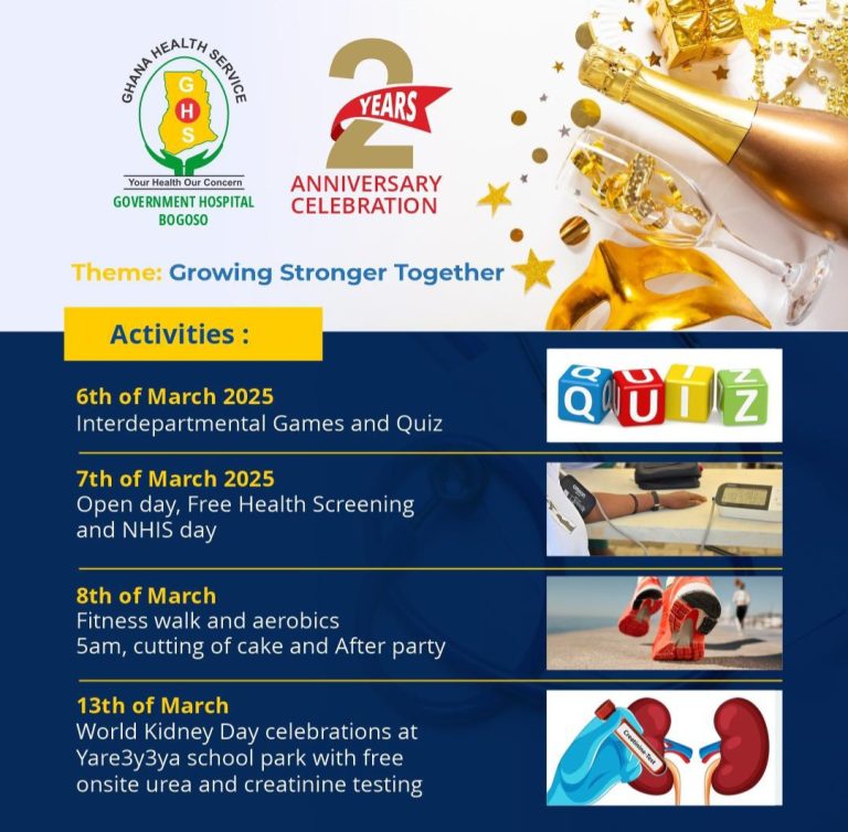 Bogoso Government Hospital Marks 2nd Anniversary with Health and Community-Centered Activities