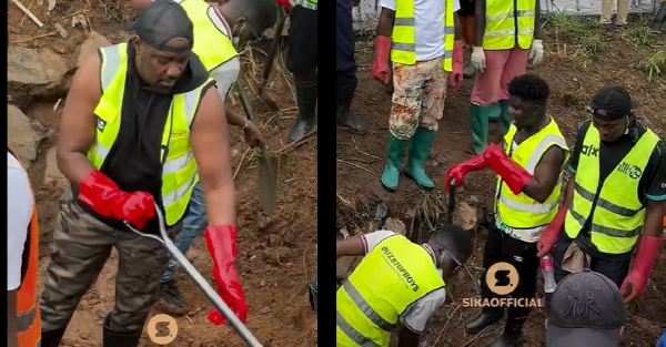 Watch as John Dumelo and Wode Maya join Buzzstop Boys to clear gutters at Okponglo