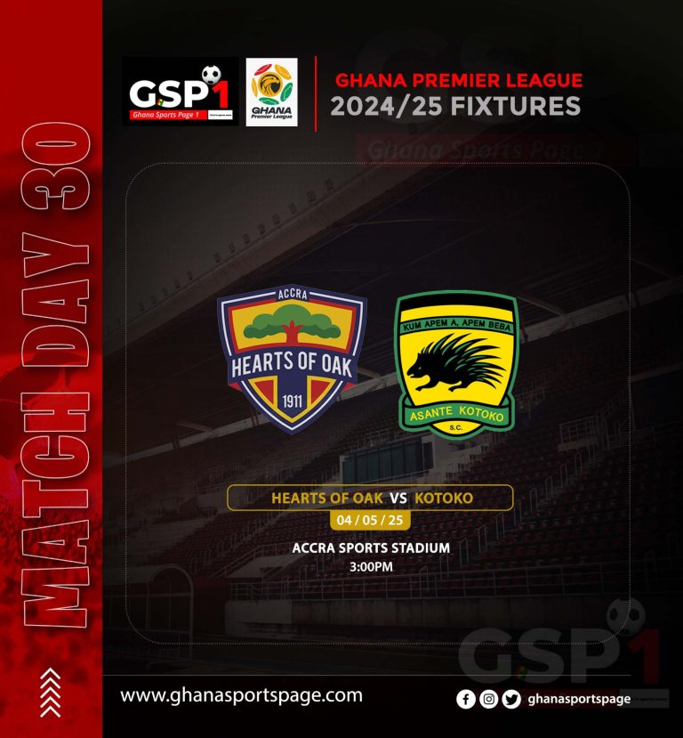 Gate fees announced for Hearts of Oak vs Asante Kotoko clash at Accra Sports Stadium