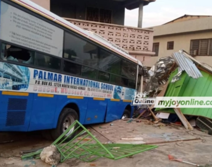 Two die, one injured in accident involving a school bus in Kumasi
