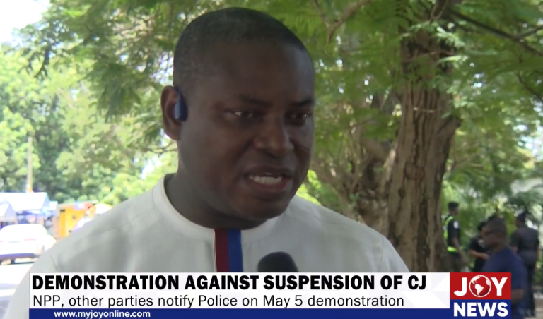 NPP, other political parties notify police of May 5 demonstration