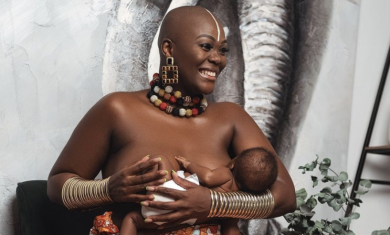 Watch! Zikhona Sodlaka Reveals Her Son's Face In Celebration Of Him Turning Three Months