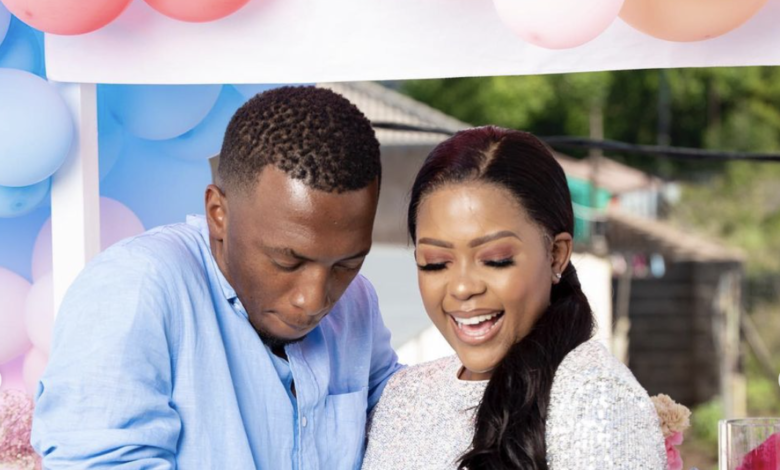 Pics! Inside Dumi Mkokstad And Ziphozenkosi's Baby Gender Reveal Party