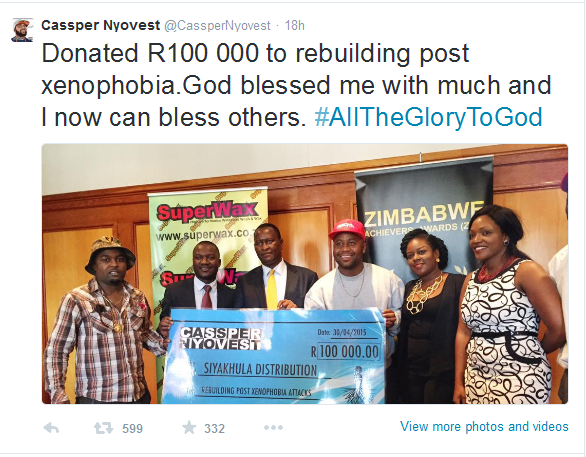 cassper 100 000 donation